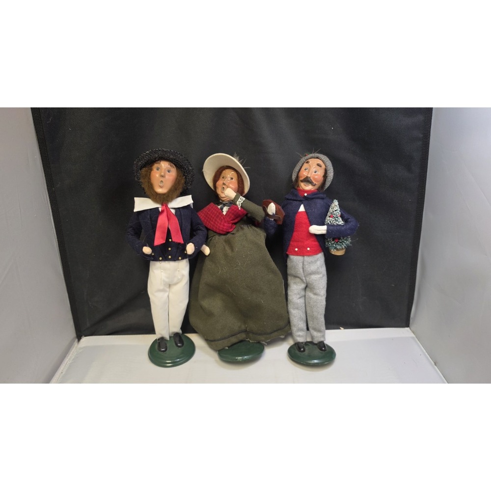 BYERS CHOICE CHRISTMAS CAROLERS LOT OF 3 ADULTS